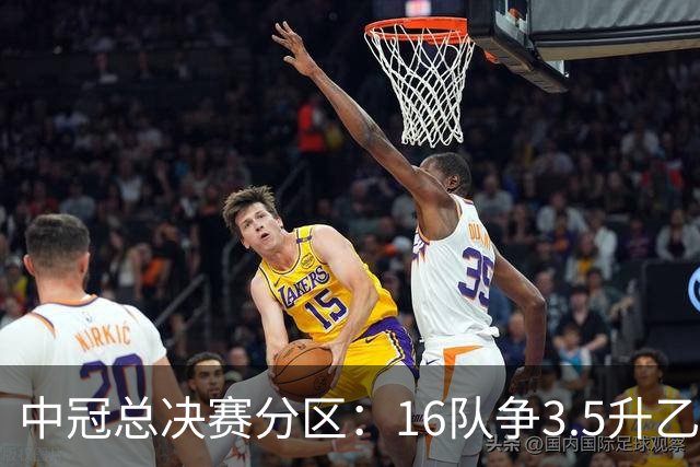 中冠总决赛分区：16队争3.5升乙名额 南区广东晨星、江苏常晋等队